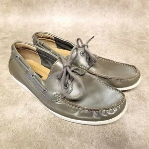 Marc Anthony Mens Maascot 119073 Size 9 Gray Slip On Loafer Boat Shoes